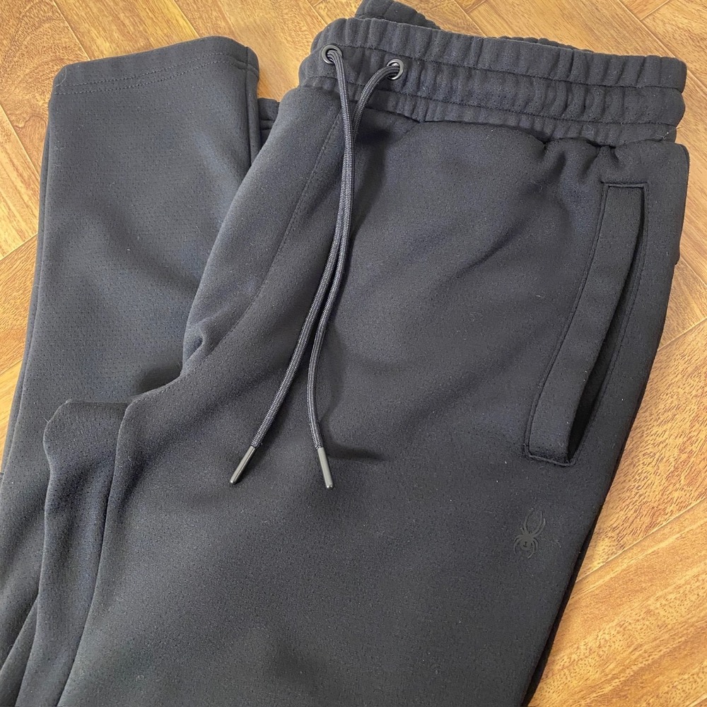 Spyder Active Black Joggers Men's Small ProW-B Athletic Pants Drawstring Pockets